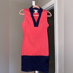 Sail to Sable Coral & Navy Dress